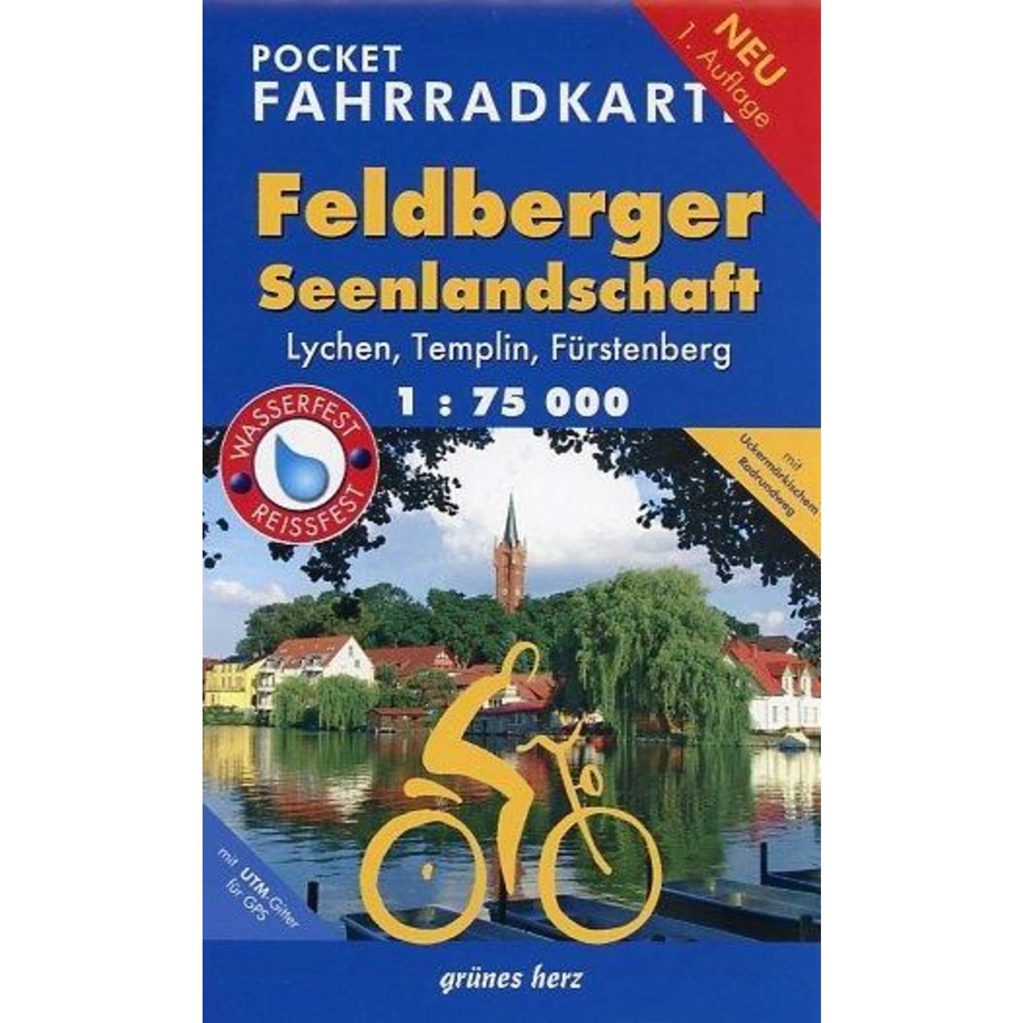 Feldberger Seenlandschaft Pocket Fahrradkarte 1 : 75 000