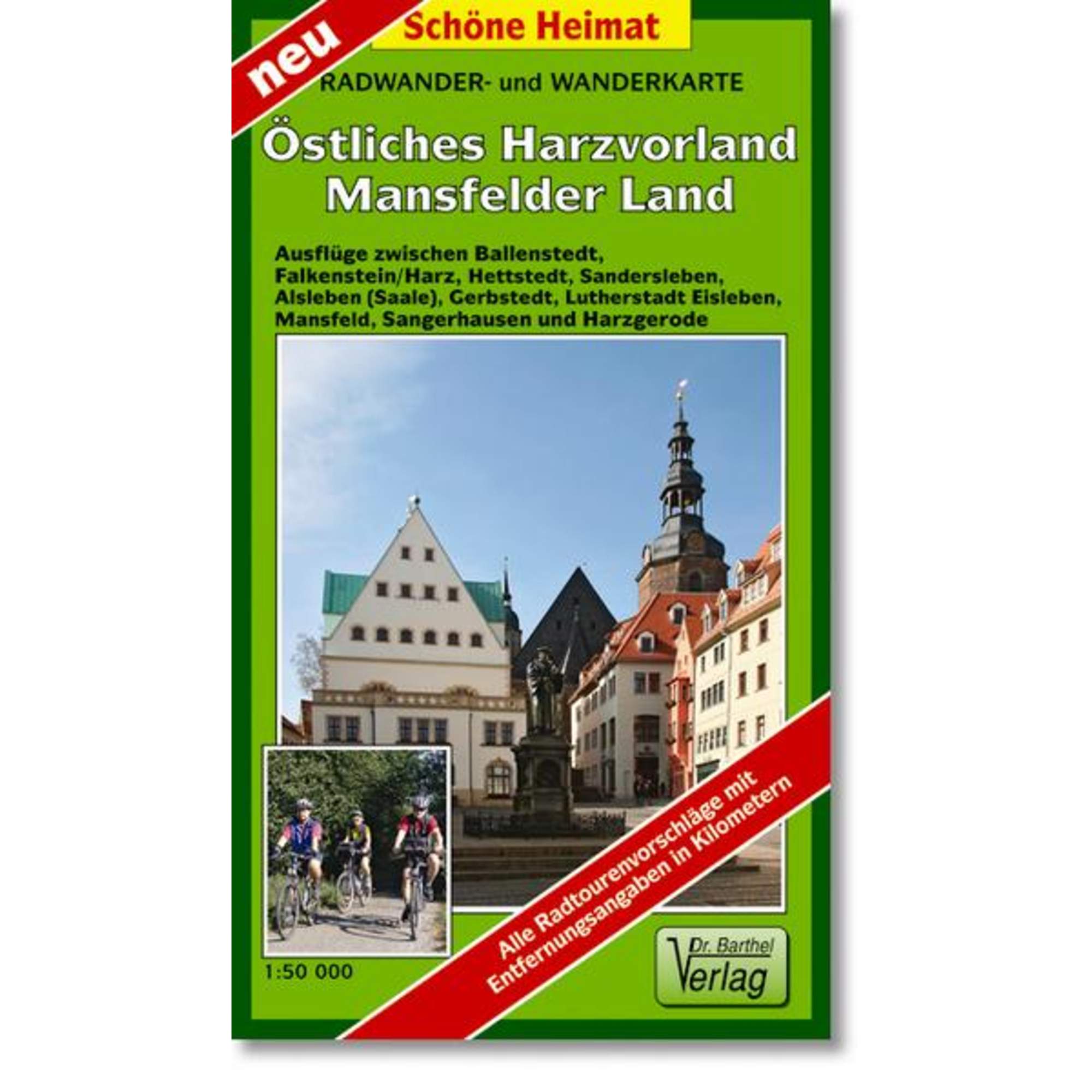 Östliches Harzvorland - Mansfelder Land 1 : 50 000. Radwander- und Wanderkarte