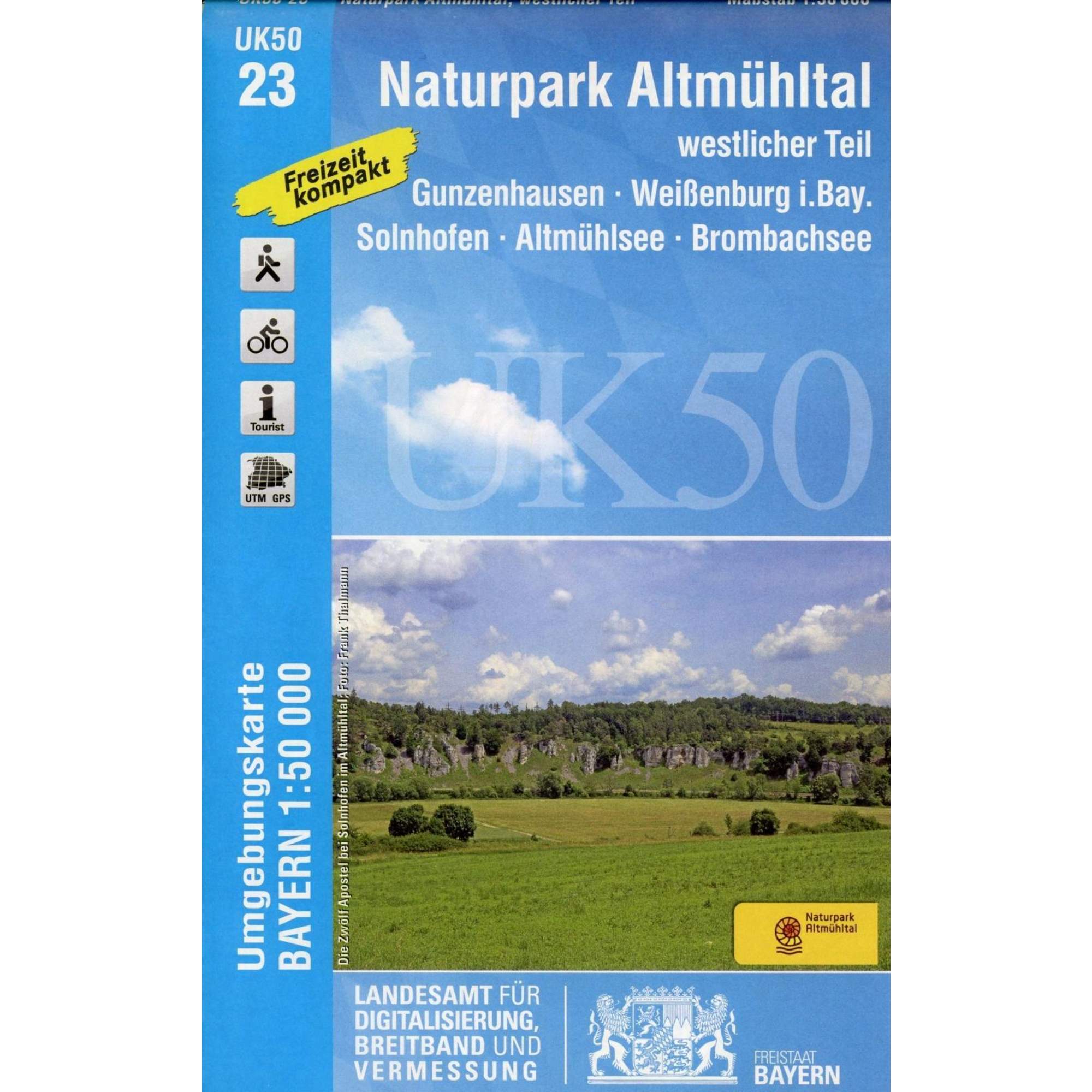 Naturpark Altmühltal westlicher Teil 1 : 50 000 (UK50-23)
