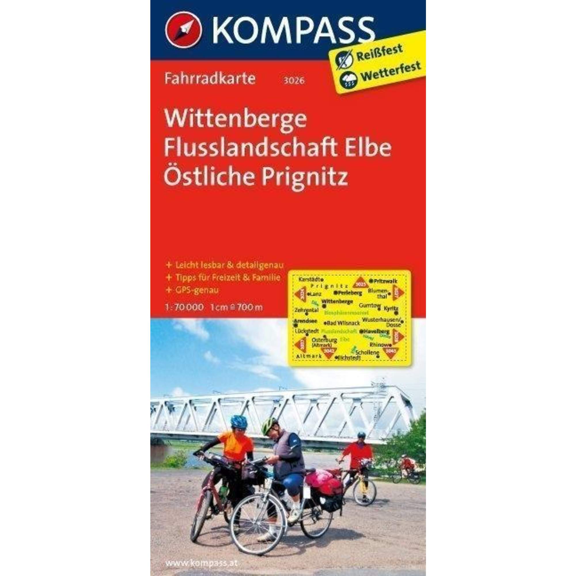 Wittenberge - Flusslandschaft Elbe - Östliche Prignitz 1 : 70 000