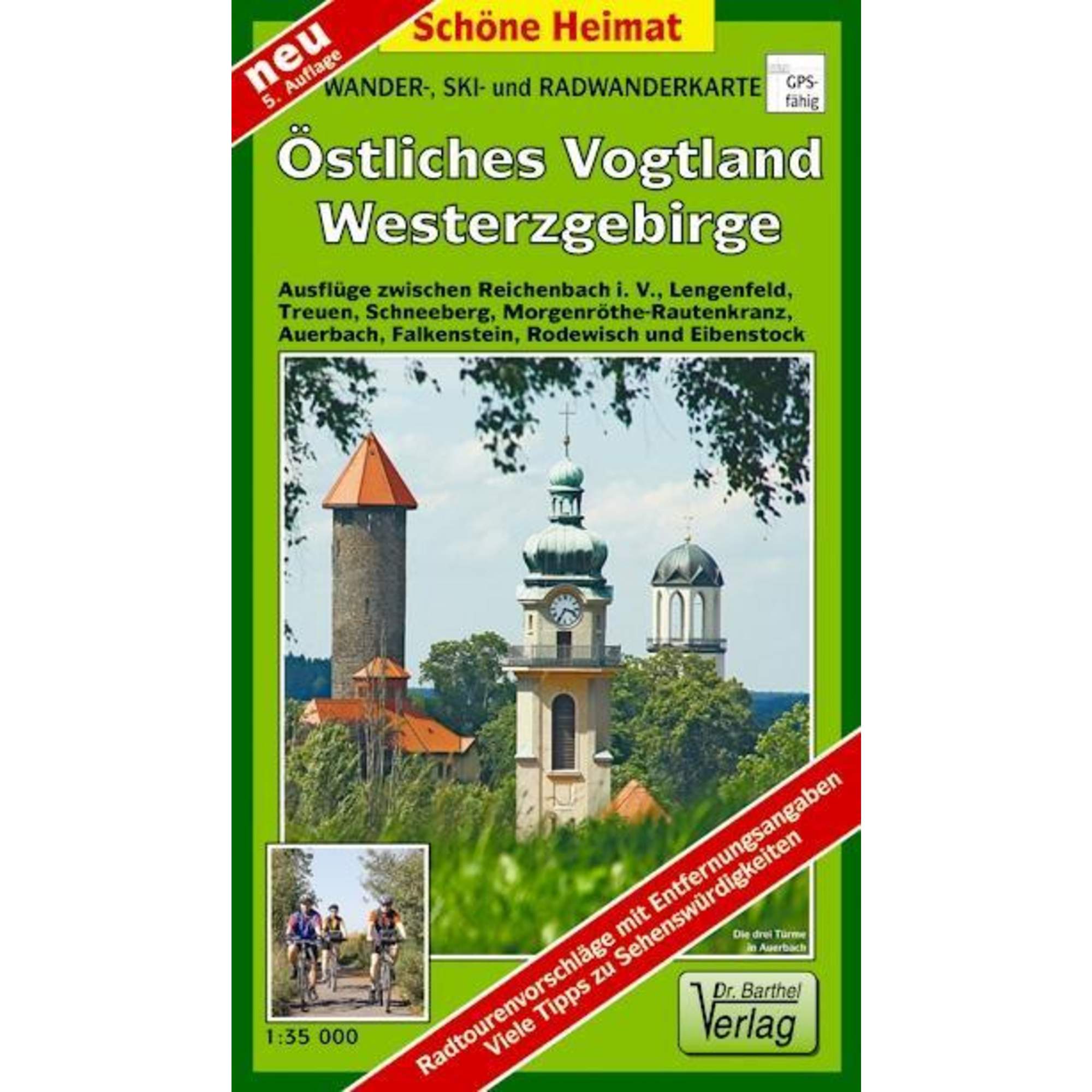 Östliches Vogtland, Westerzgebirge 1 : 35 000. Wander-, Ski- und Radwanderkarte