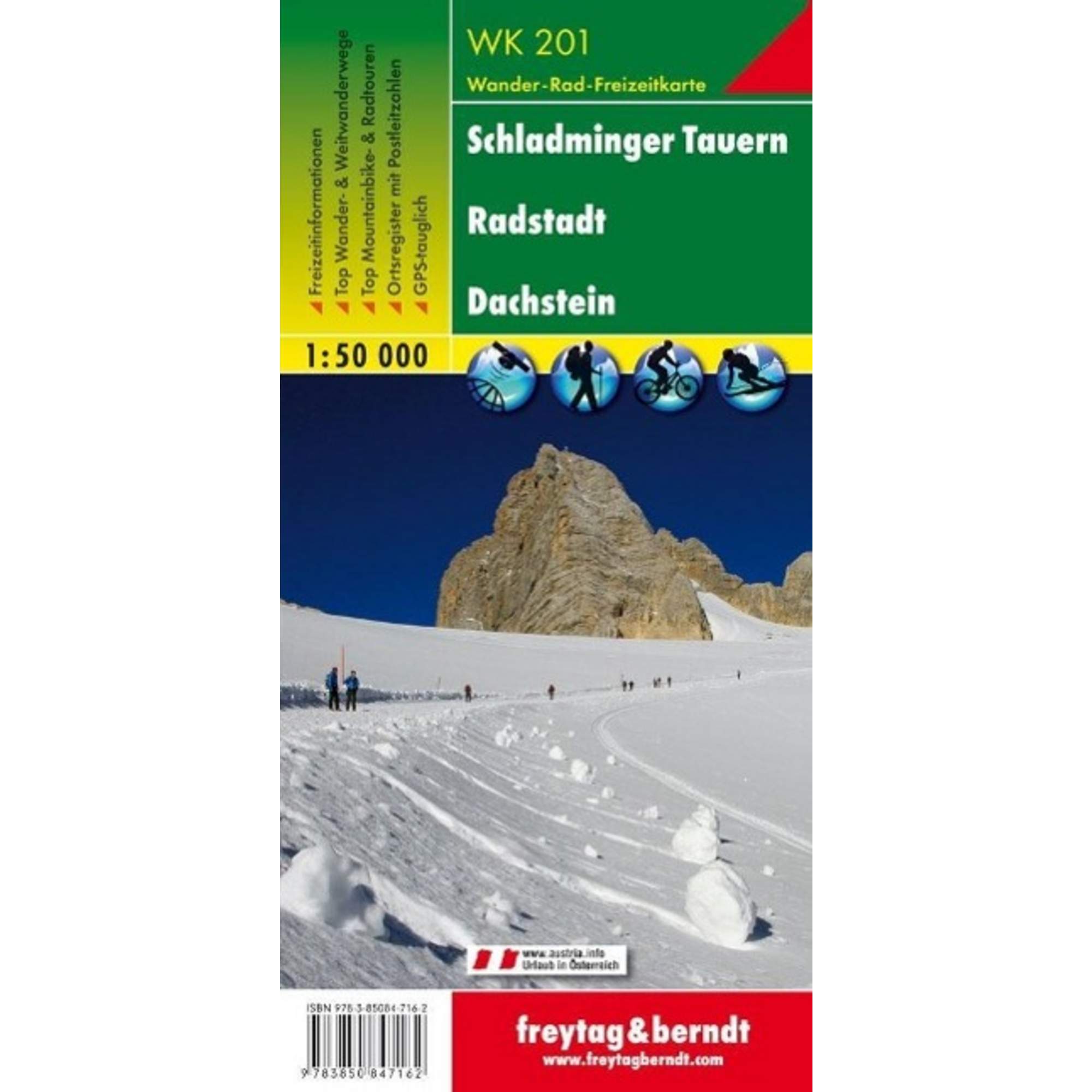 Schladminger Tauern. Radstadt. Dachstein 1 : 50 000. WK 201