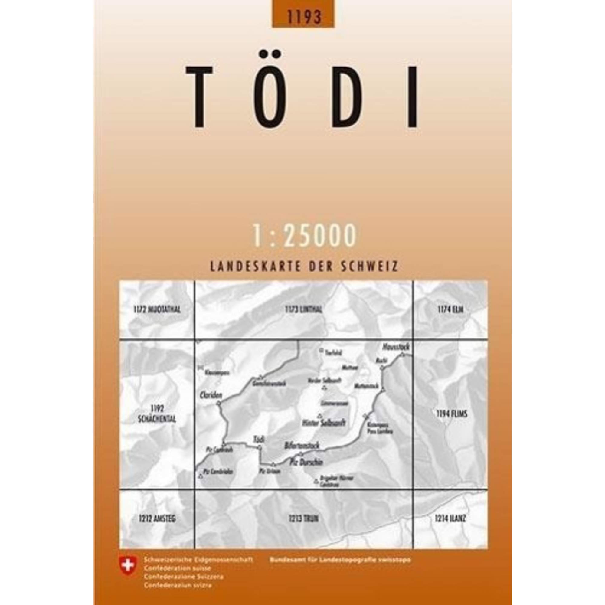 Swisstopo 1 : 25 000 Tödi