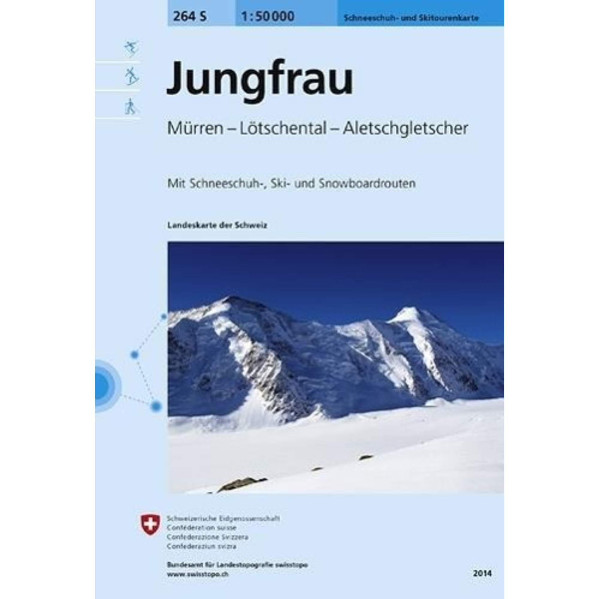 Swisstopo 1 : 50 000 Jungfrau Skitourenkarte