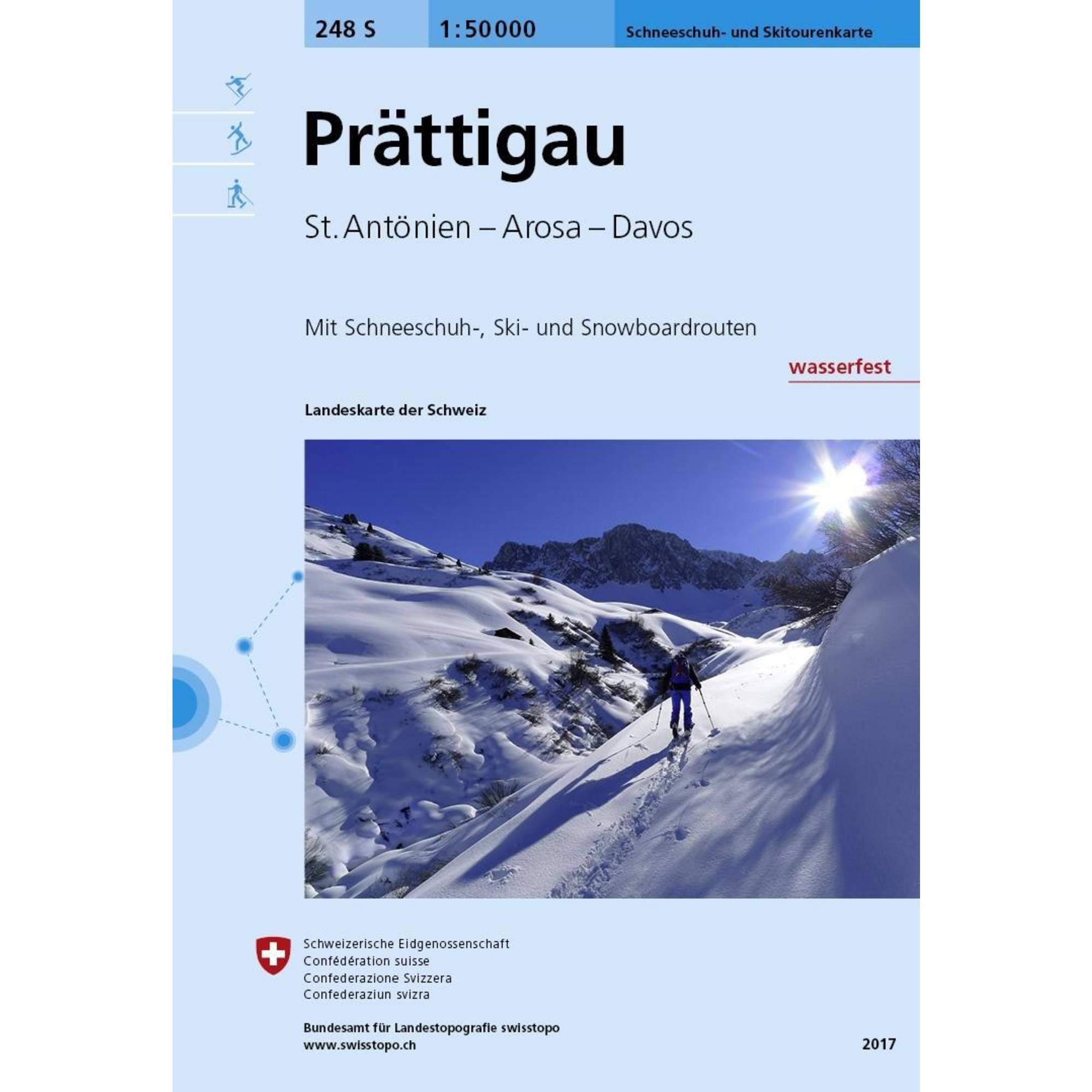 Swisstopo 1 : 50 000 Prättigau Ski