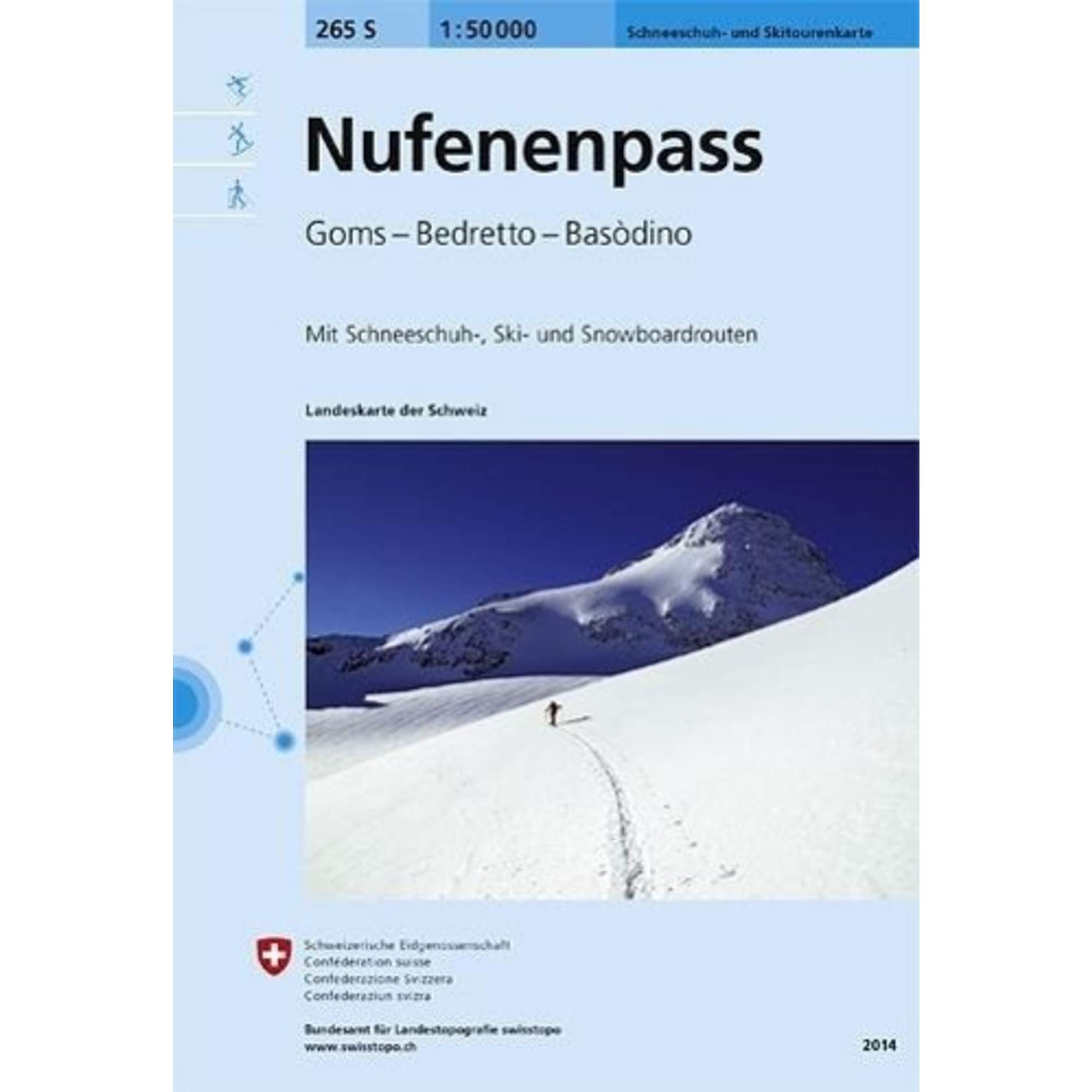 Swisstopo 1 : 50 000 Nufenenpass Skitourenkarte