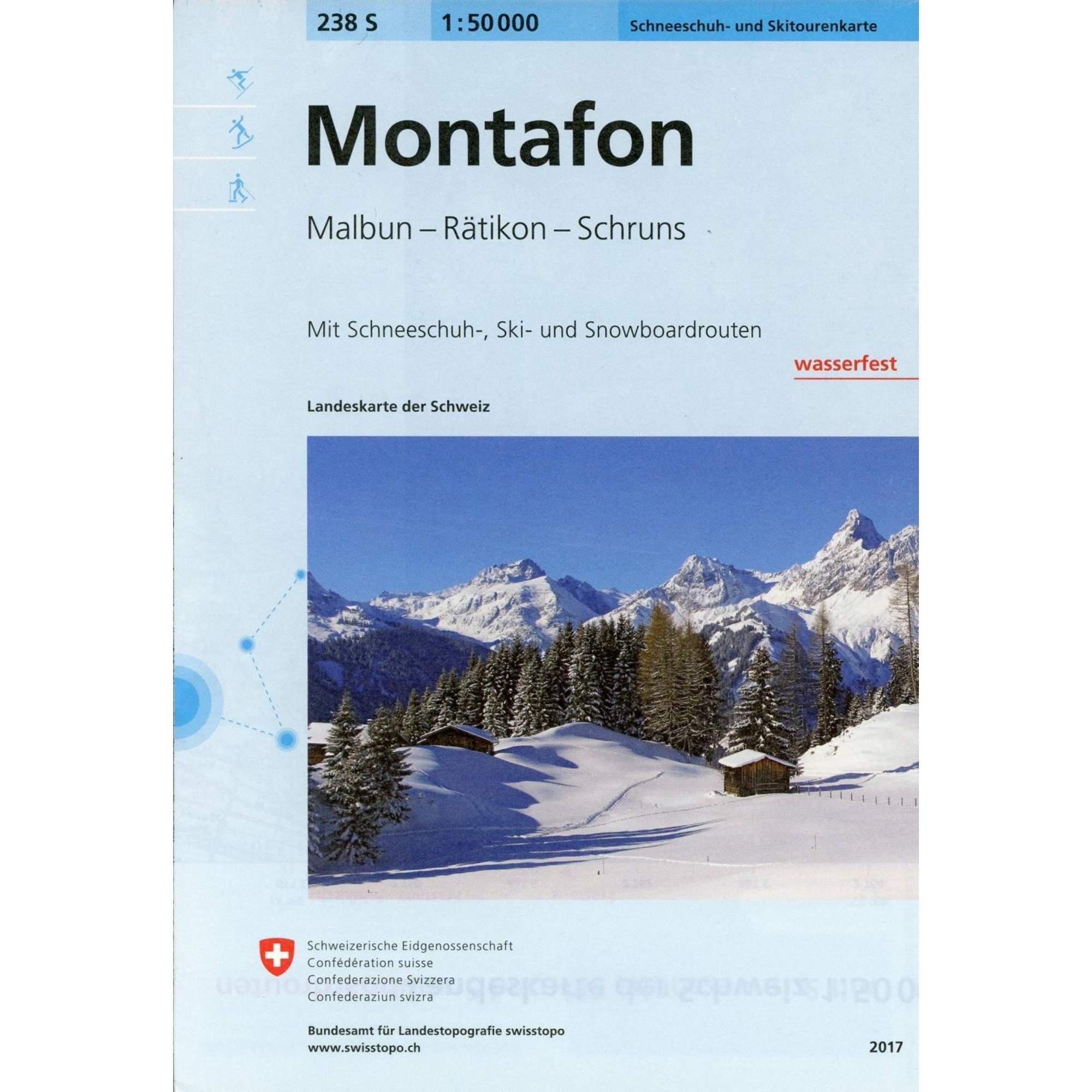 Swisstopo 1 : 50 000 Montafon Ski