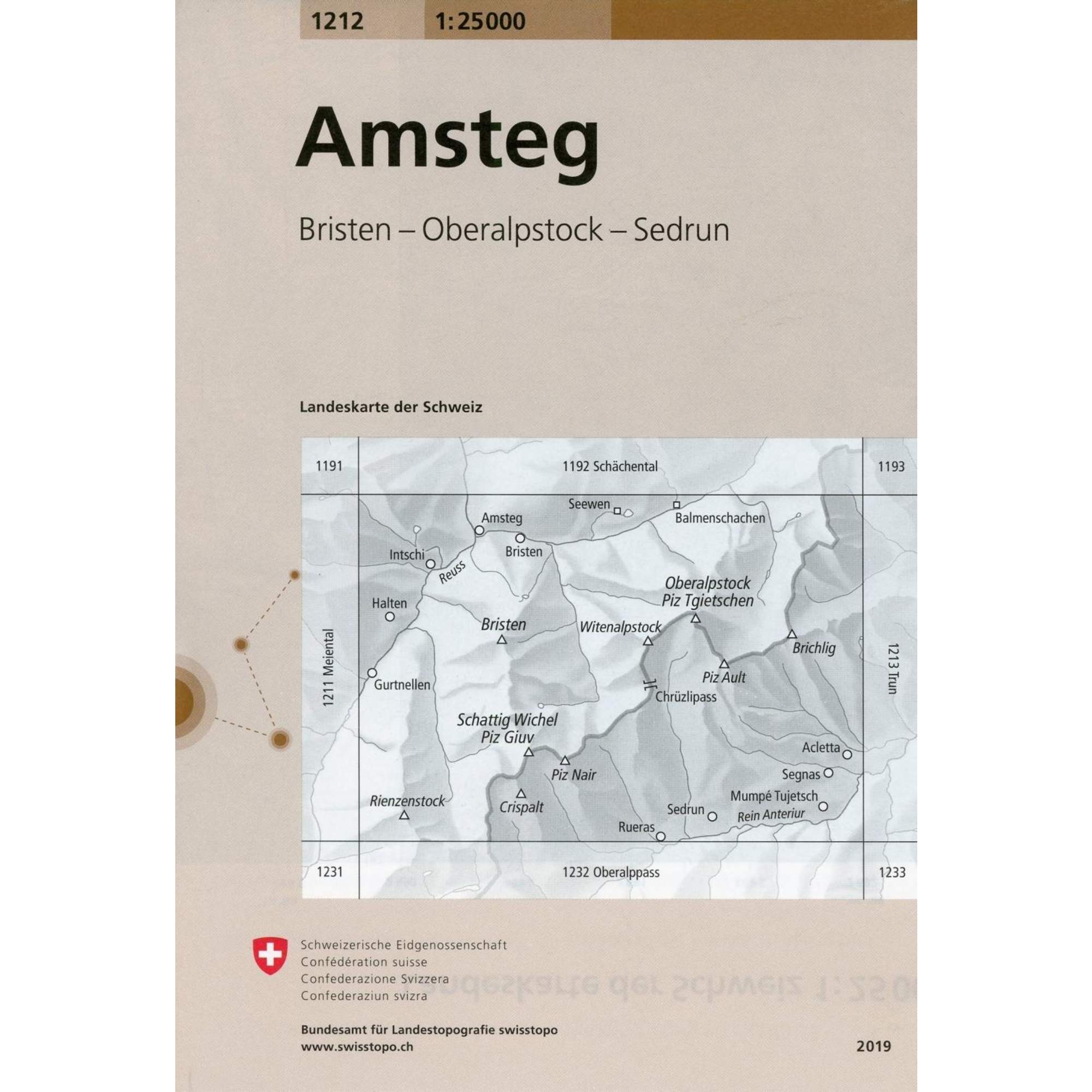 Swisstopo 1 : 25 000 Amsteg