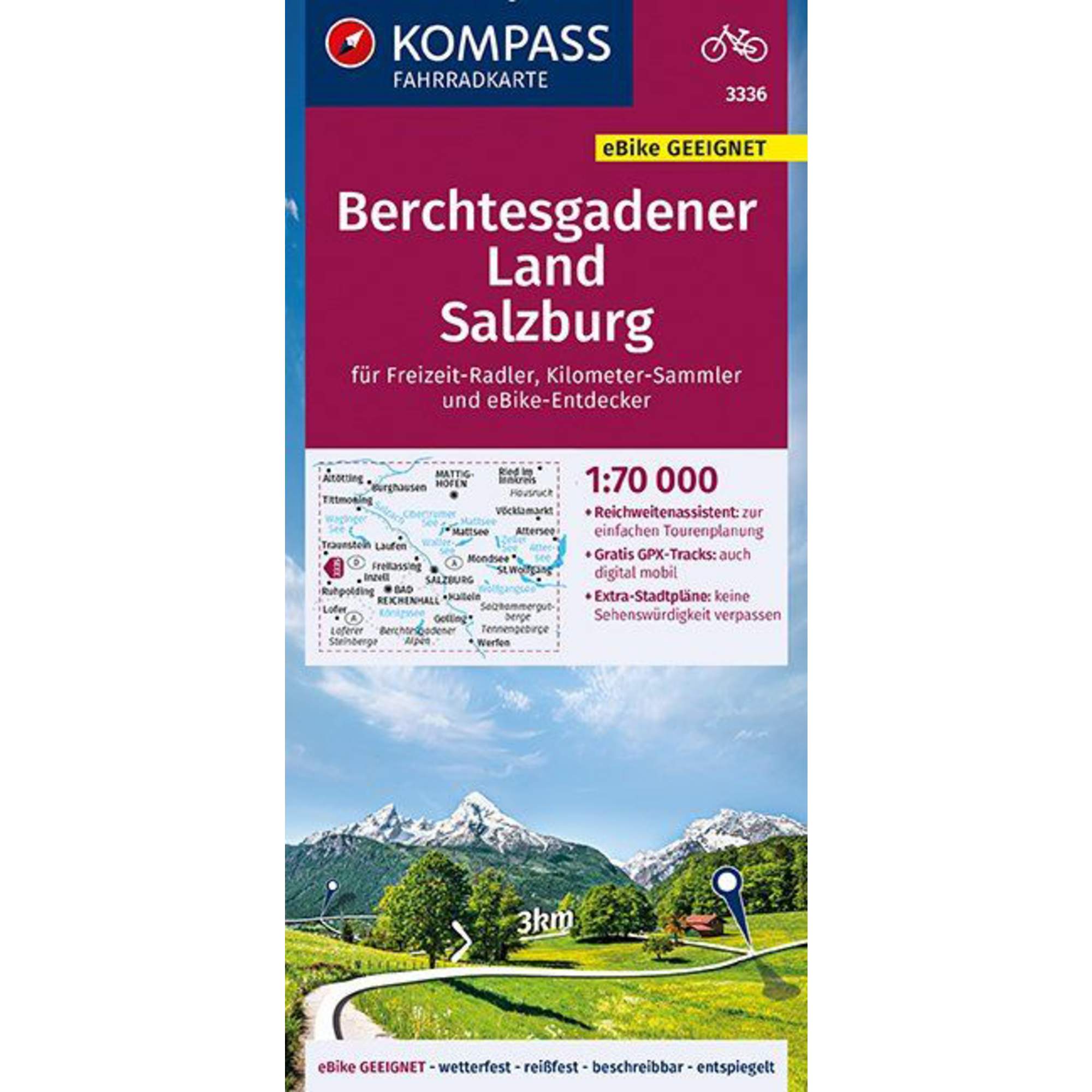 KOMPASS FAHRRADKARTE BERCHTESGADENER LAND