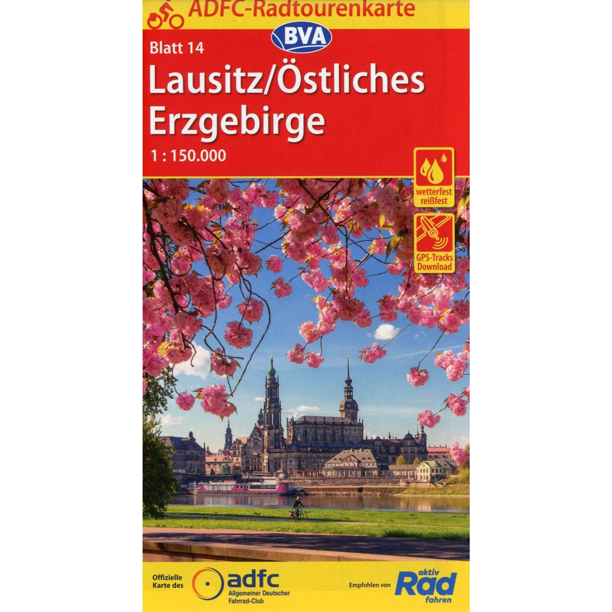 ADFC-Radtourenkarte 14 Lausitz /Östliches Erzgebirge 1:150.000, reiß- und wetterfest, GPS-Tracks Download