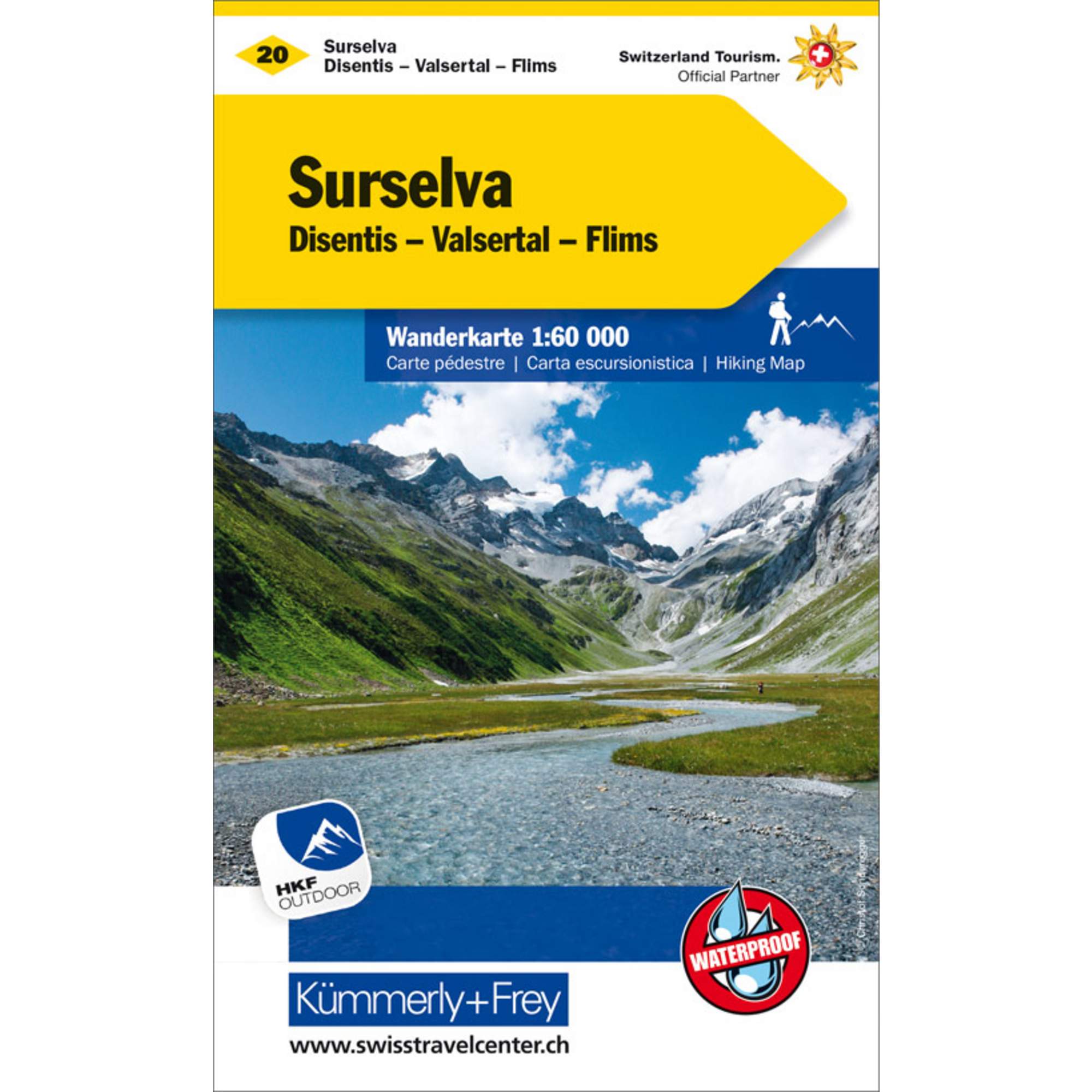 KuF Schweiz Wanderkarte 20 1 : 60 000 Surselva, Disentis