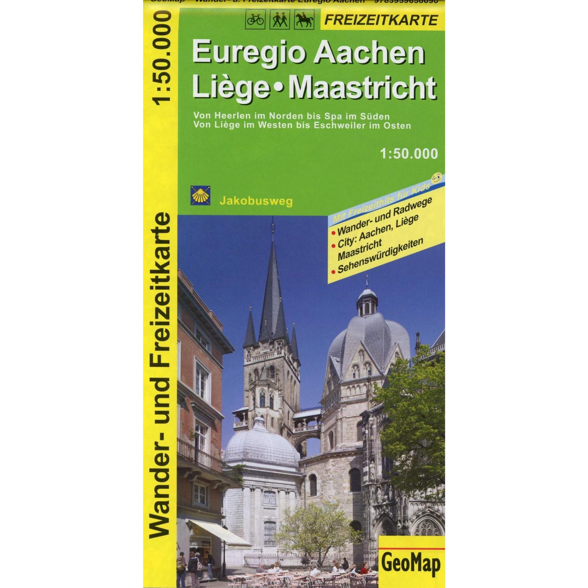 Euregio Aachen, Liege, Maastricht 1:50.000 Wander- und Freizeitkarte