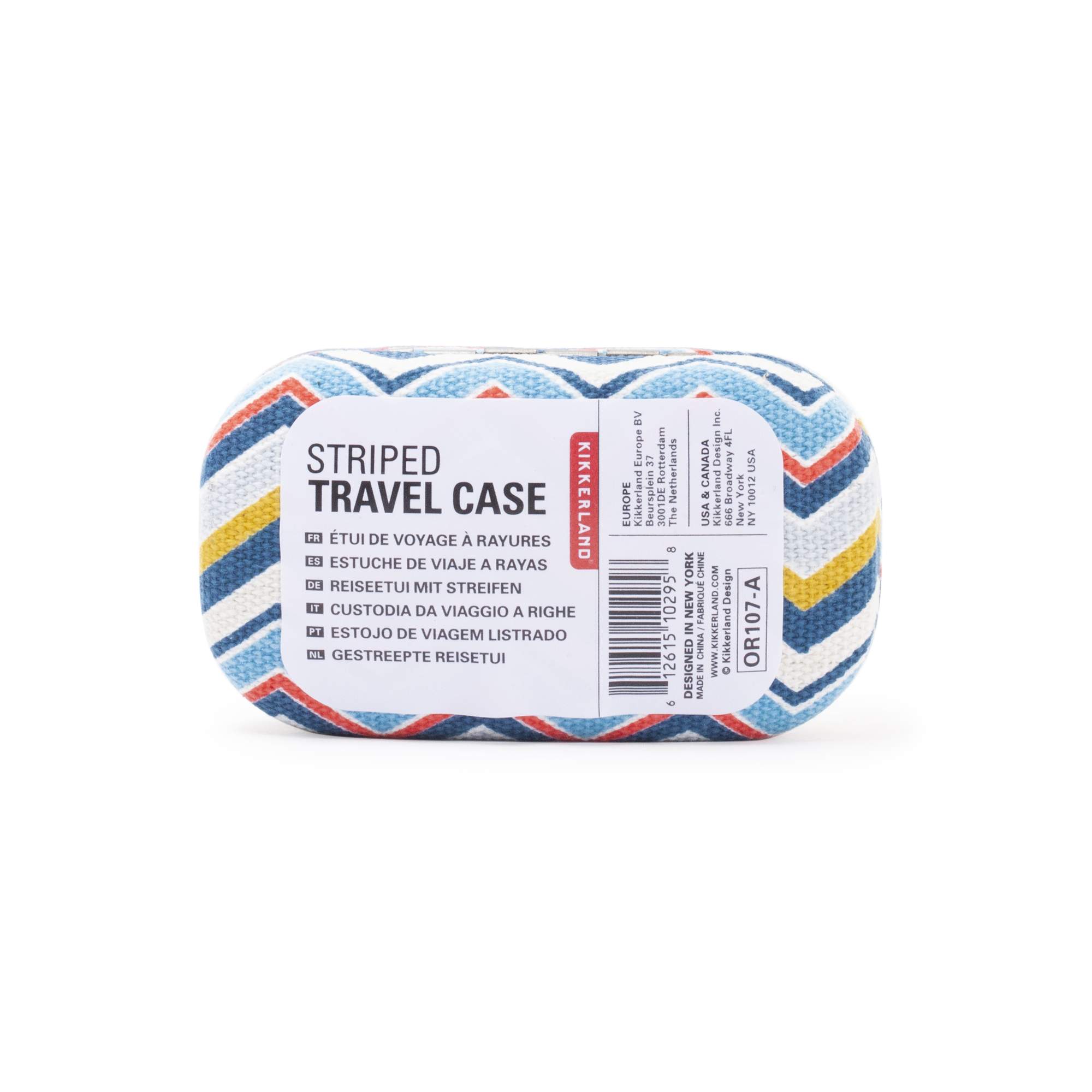 Kikkerland STRIPED TRAVEL CASE ASST