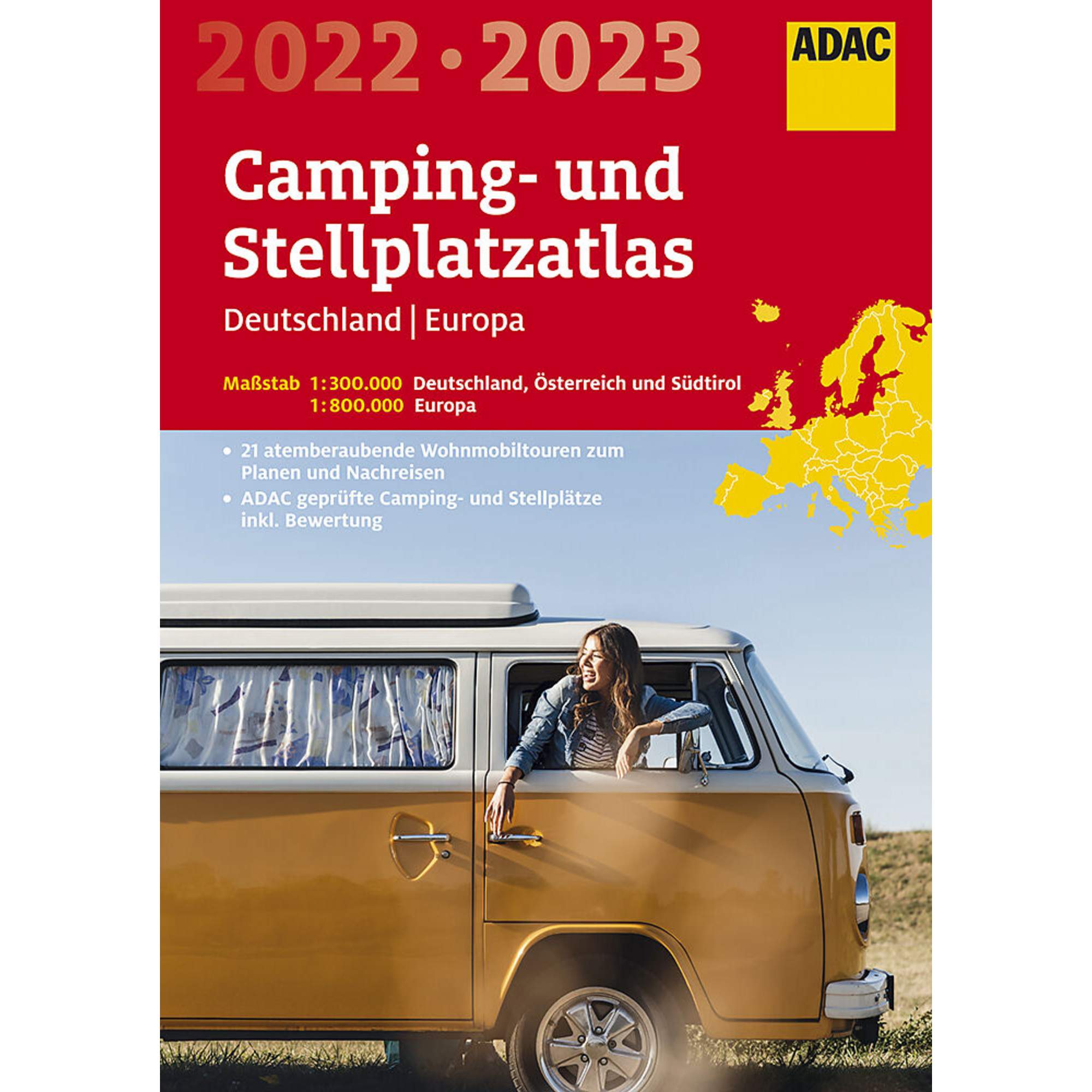 ADAC CAMPING- UND STELLPLATZATLAS DEUTSCHLAND/EUROPA