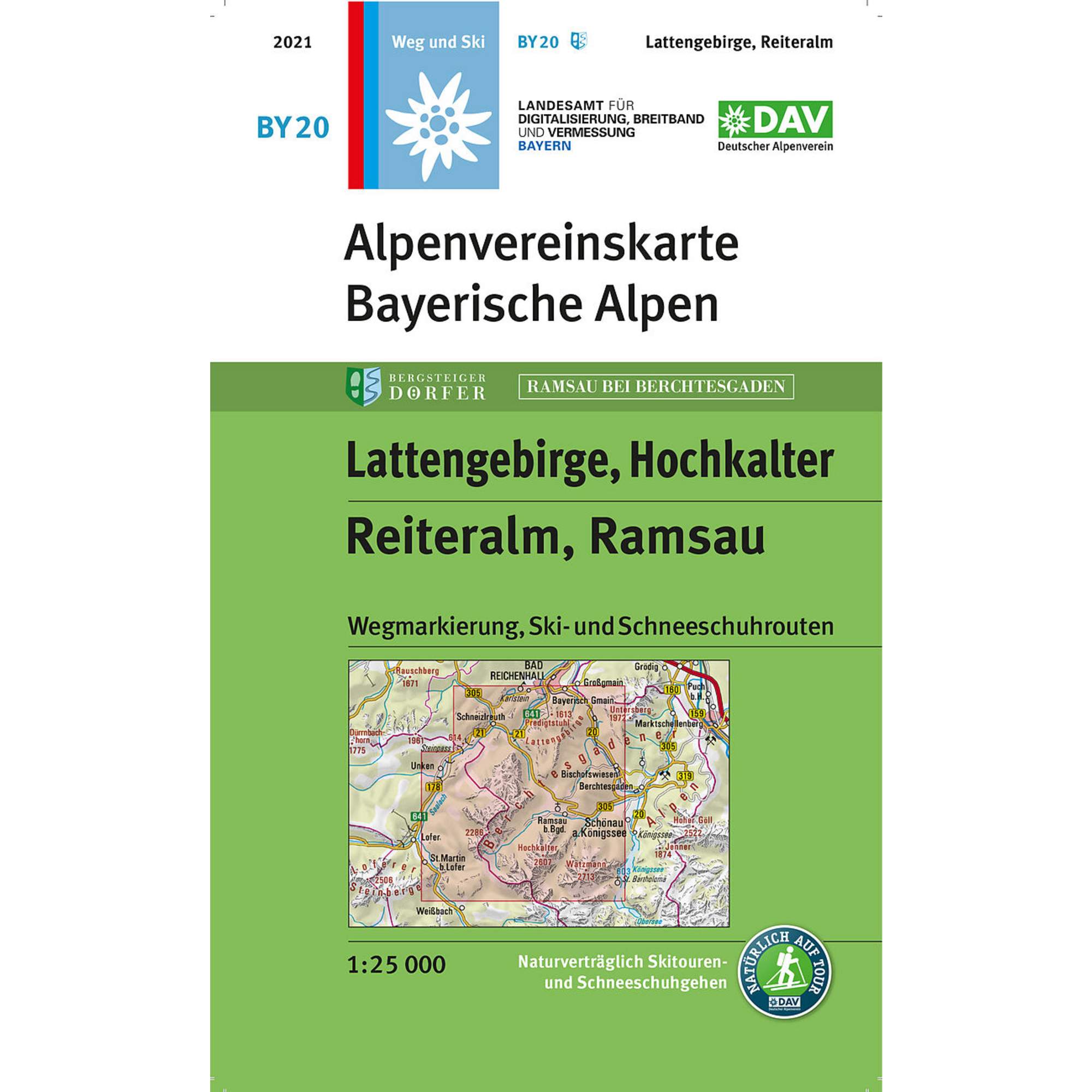LATTENGEBIRGE, REITERALM, RAMSAU 1:25 000