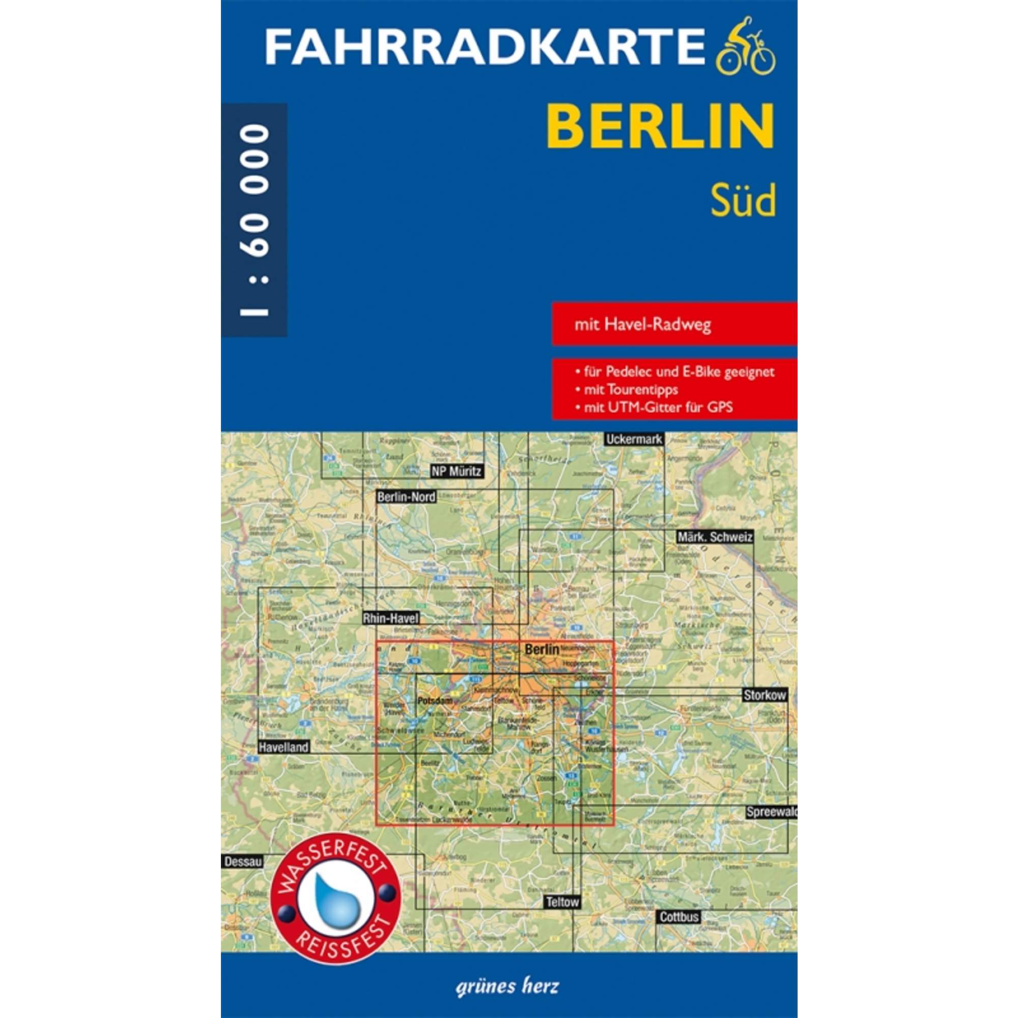FAHRRADKARTE BERLIN SÜD 1:60.000