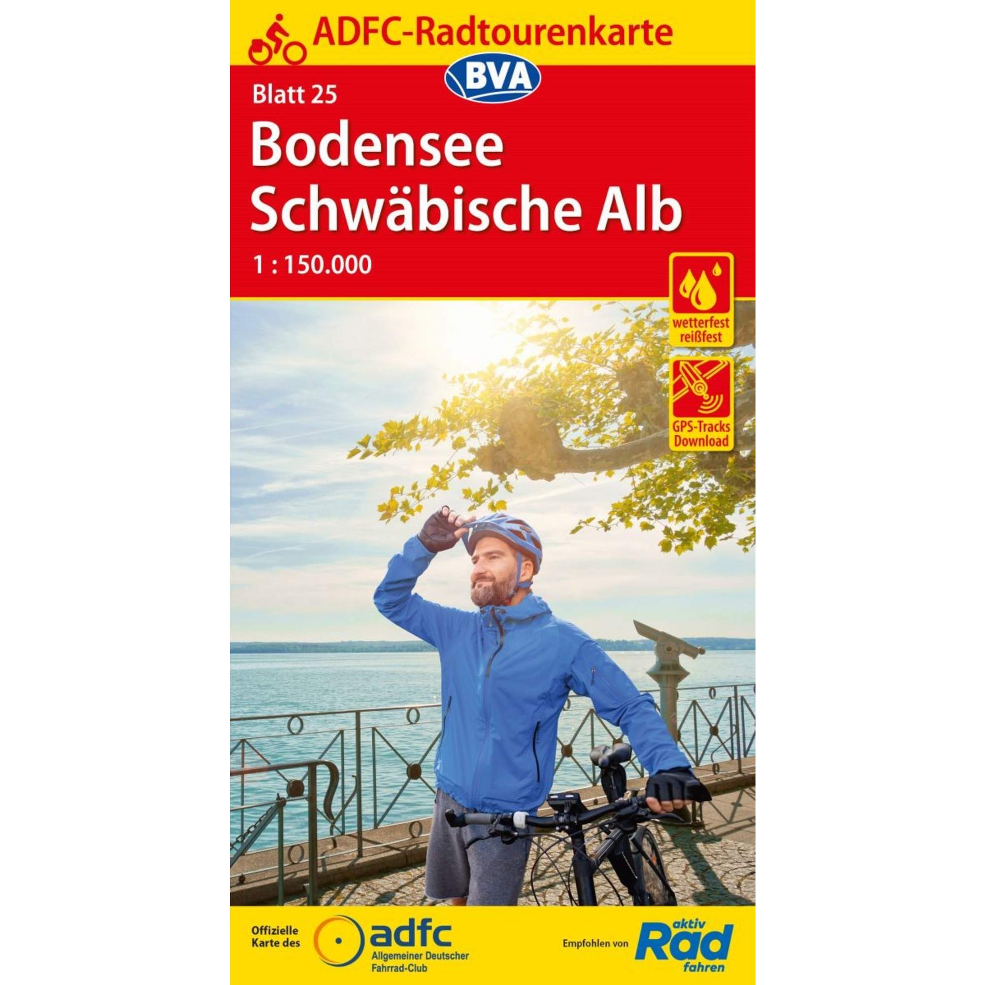 ADFC-RADTOURENKARTE 25 BODENSEE SCHWÄBISCHE ALB 1:150.000