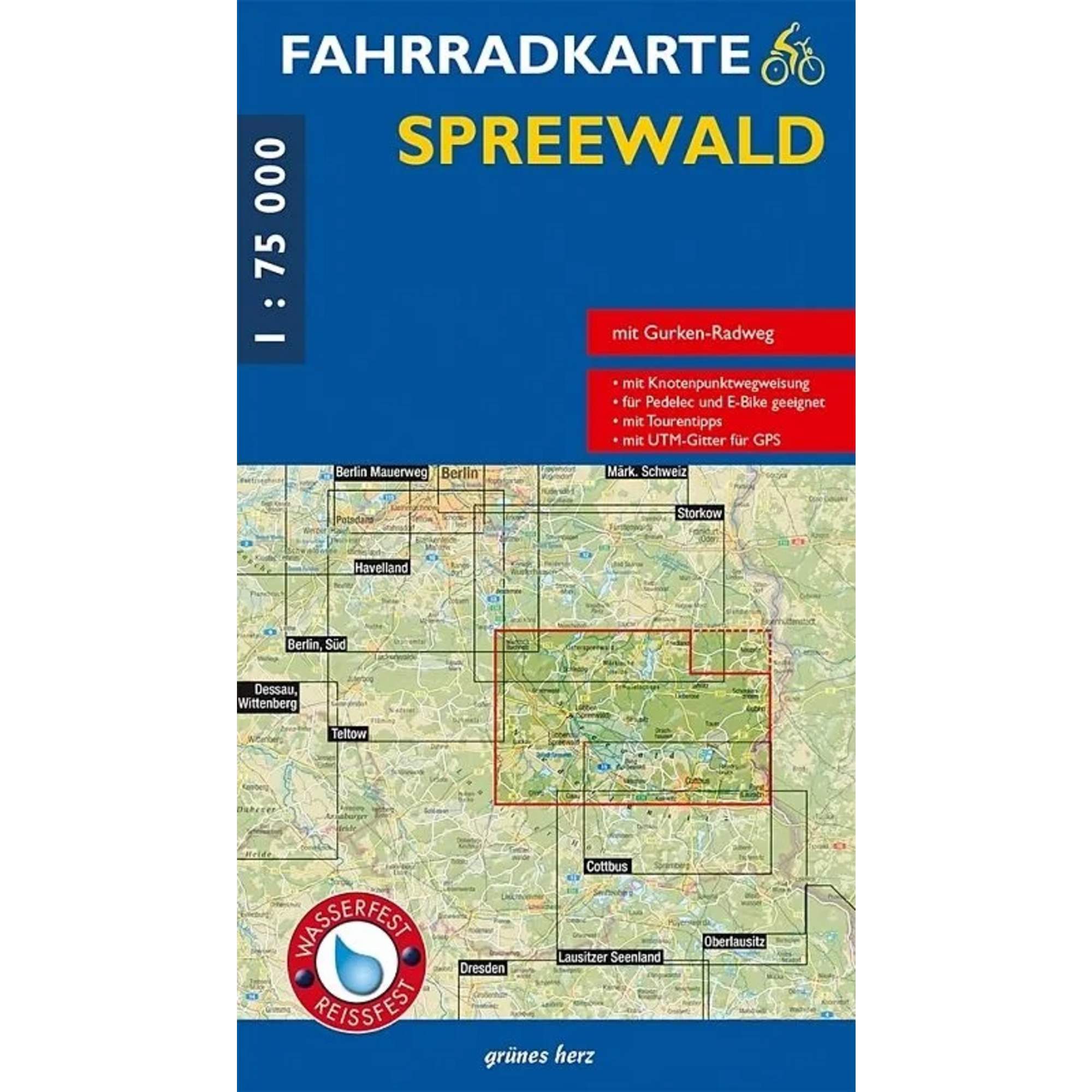 FAHRRADKARTE SPREEWALD 1:75 000