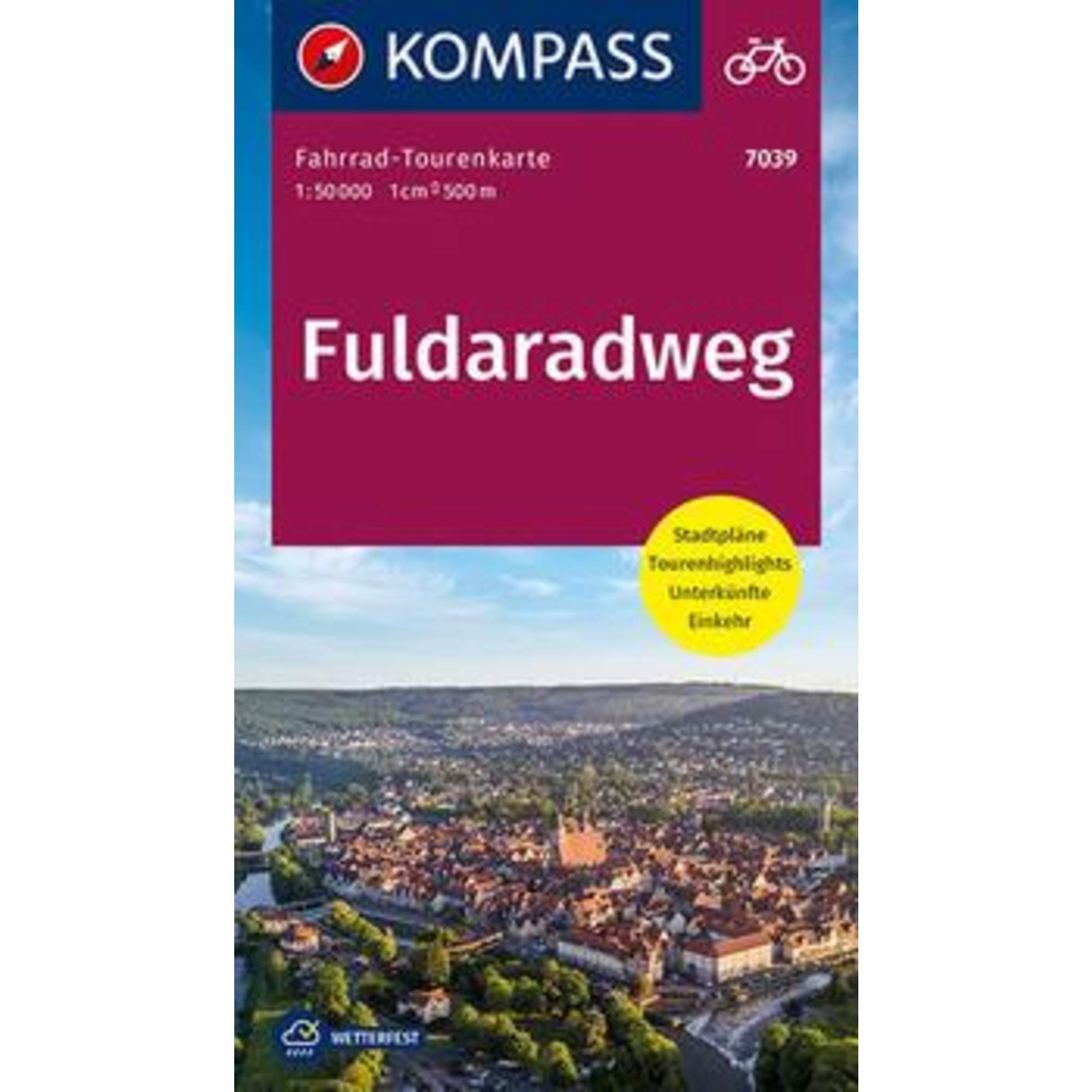 FAHRRAD-TOURENKARTE FULDARADWEG 1:50 000