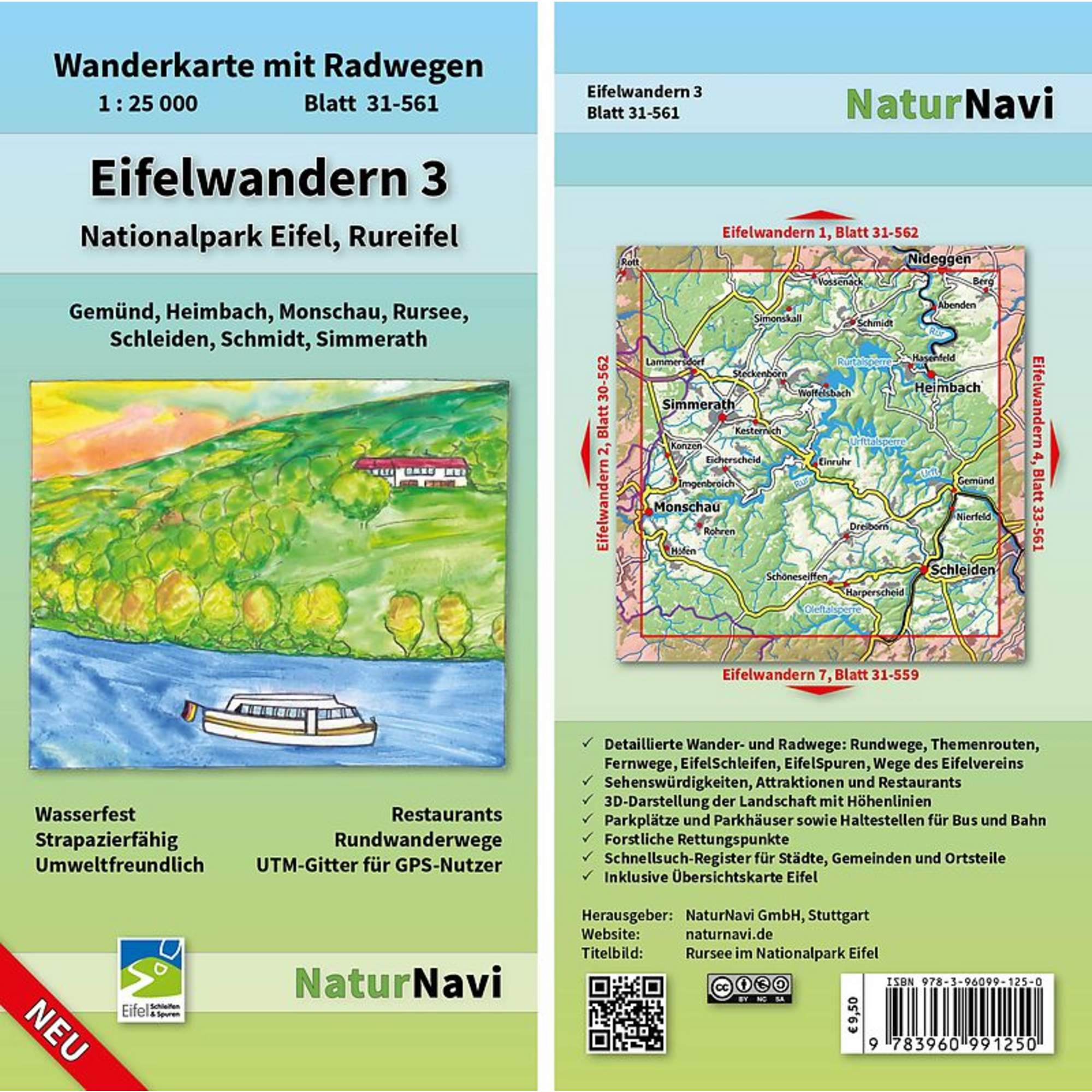 EIFELWANDERN 3 - NATIONALPARK EIFEL, RUREIFEL 1 : 25 000