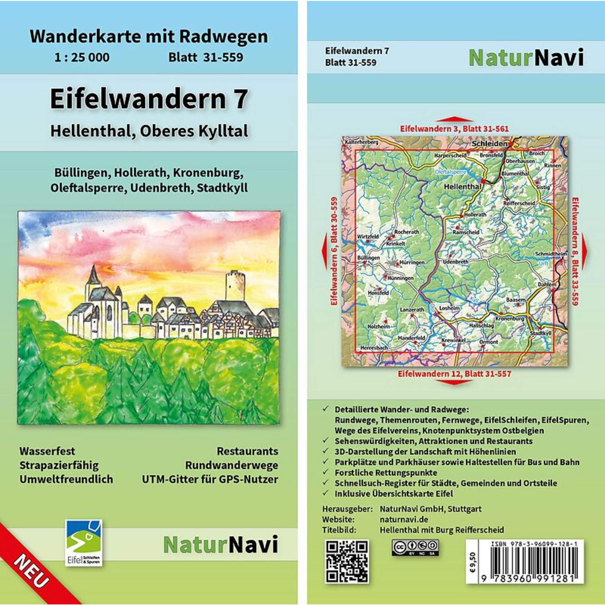 EIFELWANDERN 7 - HELLENTHAL, OBERES KYLLTAL 1 : 25 000