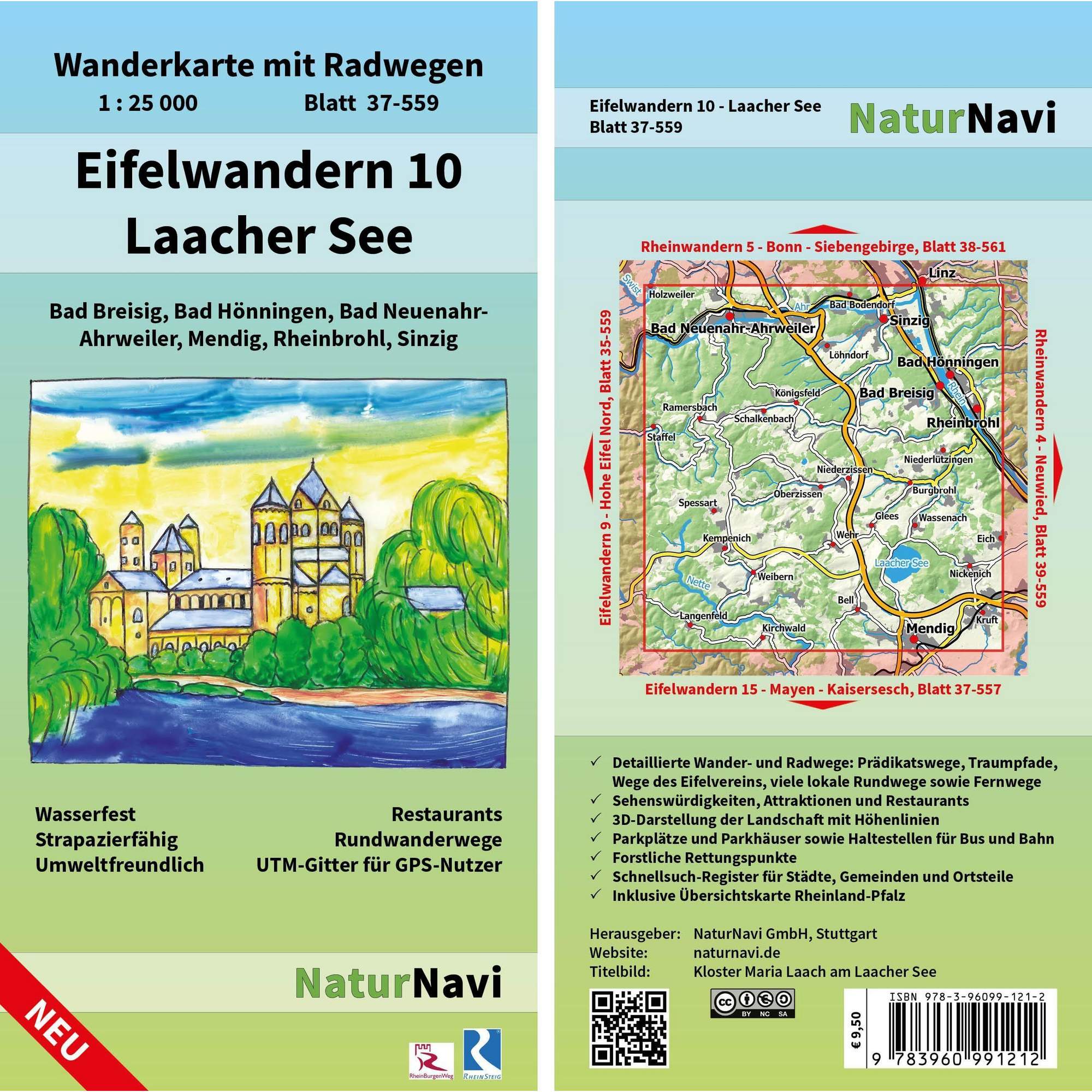 EIFELWANDERN 10 - LAACHER SEE 1:25 000