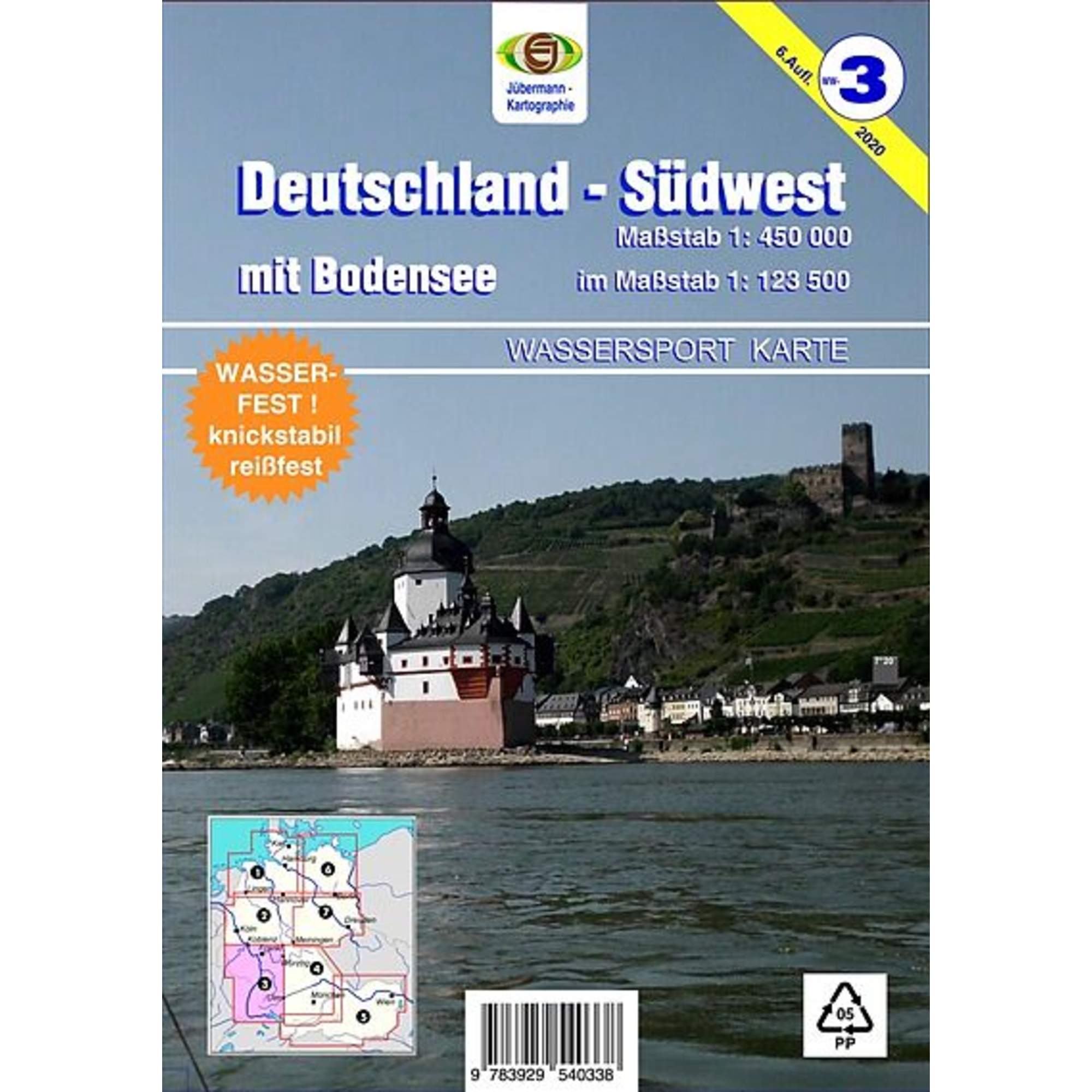 WASSERSPORTKARTE BLATT 3 SÜDWEST 1:450 000