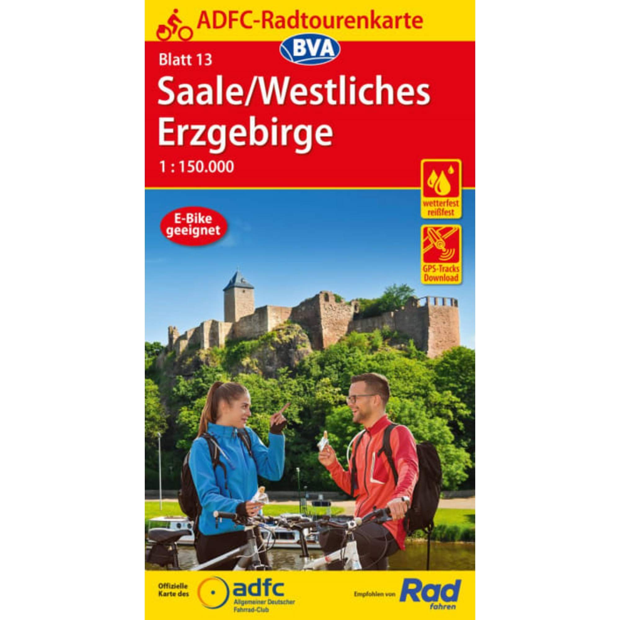 ADFC-RADTOURENKARTE 13 SAALE /WESTLICHES ERZGEBIRGE