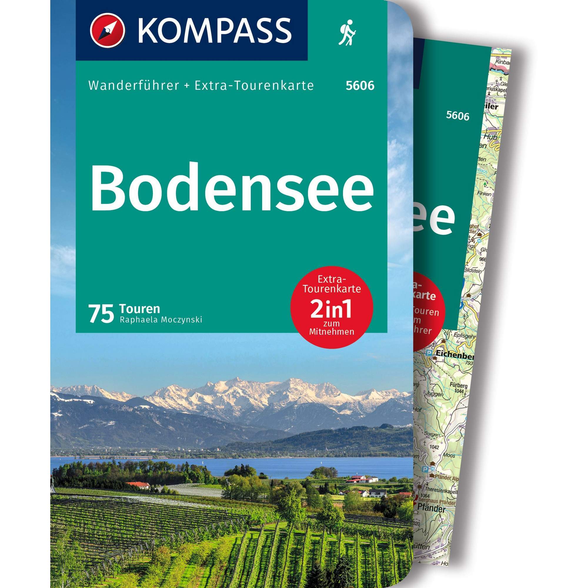 KOMPASS WANDERFÜHRER 5606 BODENSEE, 75 TOUREN