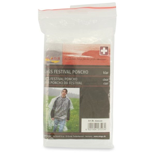 Basic Nature - Festival Poncho - Regenjacke Gr One Size grau/schwarz/weiß