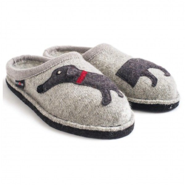 Haflinger - Flair Doggy - Hüttenschuhe Gr 36 grau/schwarz