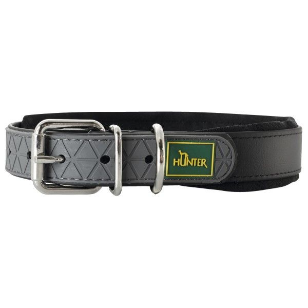 Hunter - Collar Convenience Comfort - Hundehalsband Gr Halsumfang 22 - 30 cm - Breite 2,0 cm neonyellow