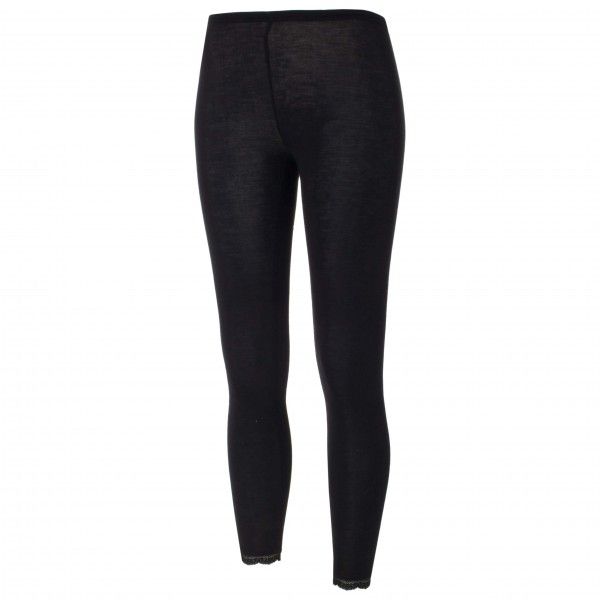Engel - Women's Leggings mit Spitze - Merinounterwäsche Gr 38/40 schwarz