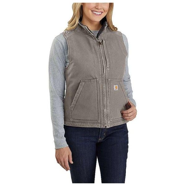 Carhartt - Women's Sherpa Lined Mock Neck Vest - Fleeceweste Gr S grau