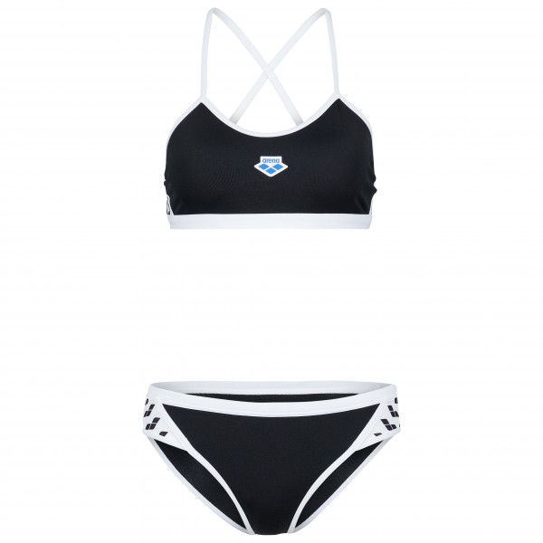 Arena - Women's Arena Icons Bikini Cross Back Solid - Bikini Gr 36 schwarz/weiß