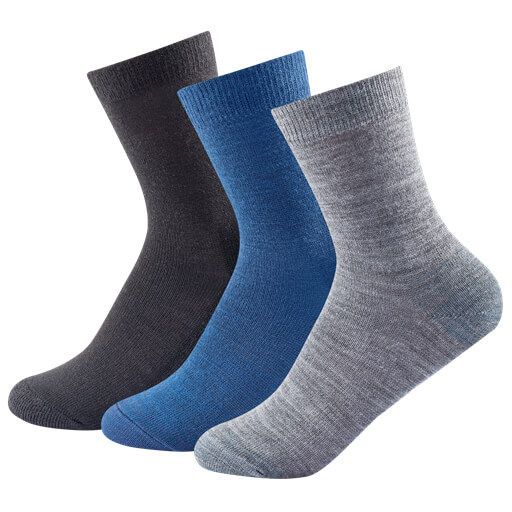 Devold - Daily Light Sock 3-Pack - Merinosocken Gr 36-40 grau/blau