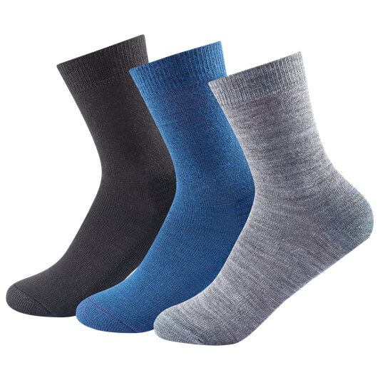Devold - Daily Medium Sock 3-Pack - Merinosocken Gr 36-40 schwarz