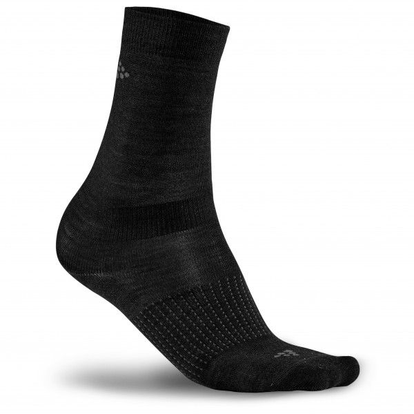 Craft - 2-Pack Wool Liner Sock - Multifunktionssocken Gr 37-39 schwarz