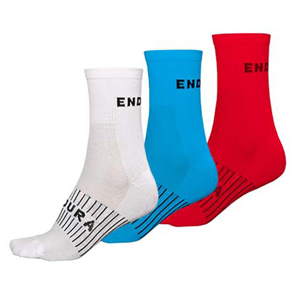 Endura - Coolmax Race Socken (Dreierpack) - Radsocken Gr S/M schwarz