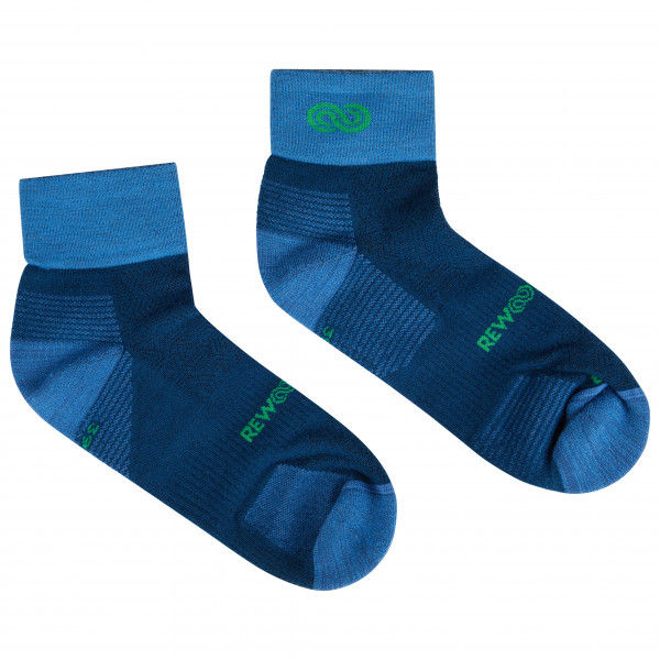 Rewoolution - Running Quarter Socks - Merinosocken Gr L blau