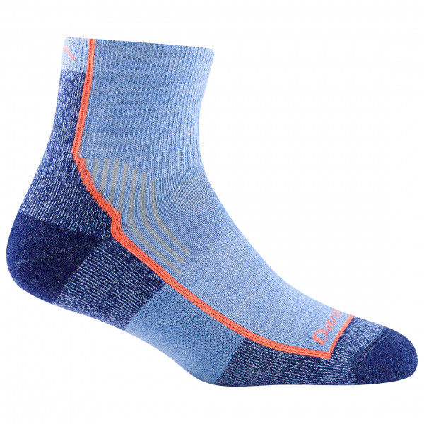 Darn Tough - Women's Hiker 1/4 Midweight with Cushion - Wandersocken Gr L grau