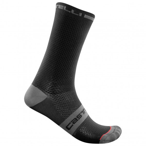 Castelli - Superleggera T 18 Sock - Radsocken Gr L/XL schwarz/grau