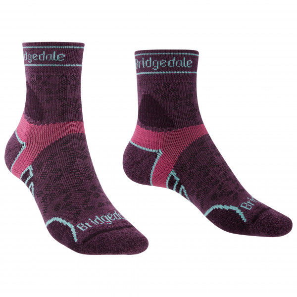 Bridgedale - Women's Trail Run Lightweight Merino Sport 3/4 Cre - Laufsocken Gr S lila