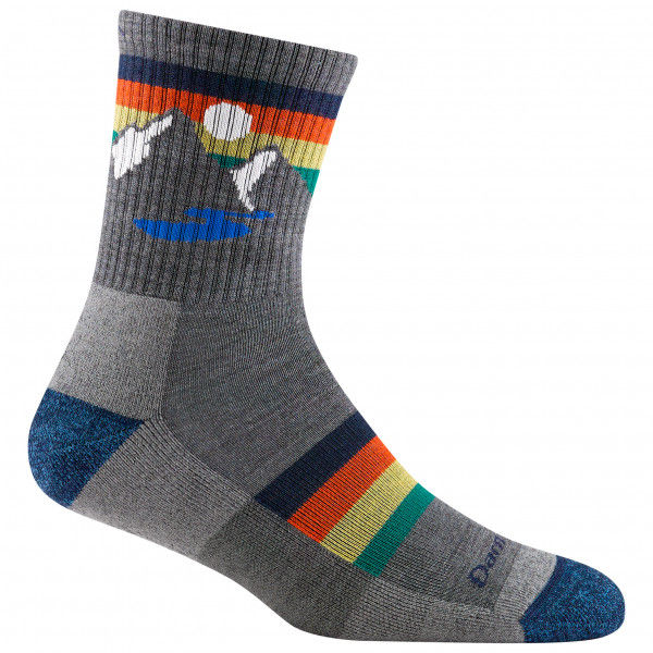 Darn Tough - Kid's Sunset Ridge Jr. Micro Crew Light Cushion - Wandersocken Gr M schwarz/grau
