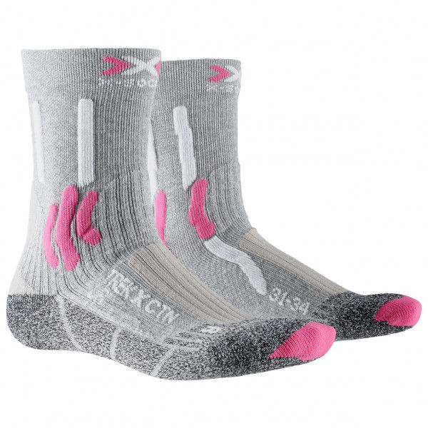 X-Socks - Kid's Trek X CTN - Wandersocken Gr 31-34 grau