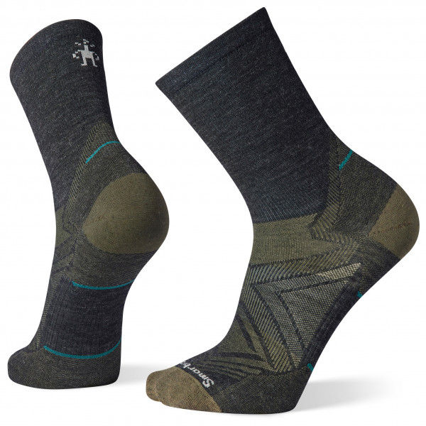 Smartwool - Performance Run Zero Cushion Mid Crew - Laufsocken Gr XL schwarz