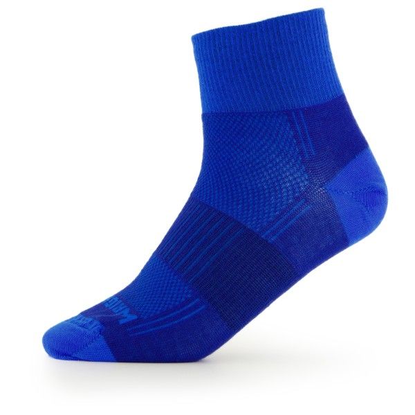 Wrightsock - Coolmesh II Quarter - Wandersocken Gr S blau