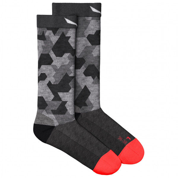 Salewa - Women's Pedroc Camu All Mountain Crew Sock - Wandersocken Gr 39-41 grau