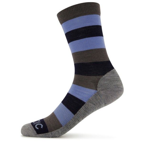 Stoic - Merino Trekking Crew Socks Stripes - Wandersocken Gr 36-38 grau