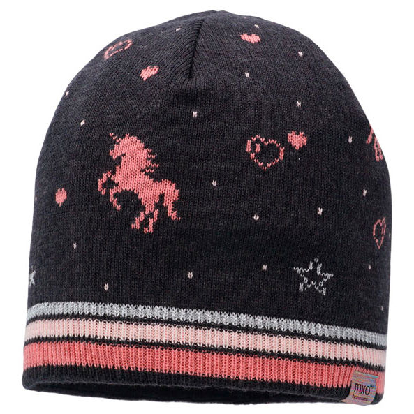 maximo - Mini Girl-Mütze Randlos Gr 49 cm schwarz